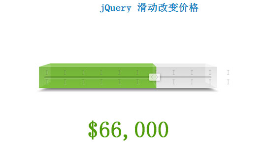 jQuery 滑动改变价格
