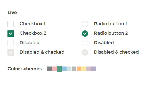 自定义checkbox和radio的样式 可以换肤