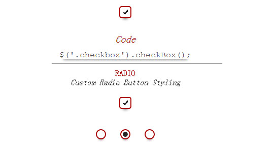 jQuery 改变checkbox和radio select的样式