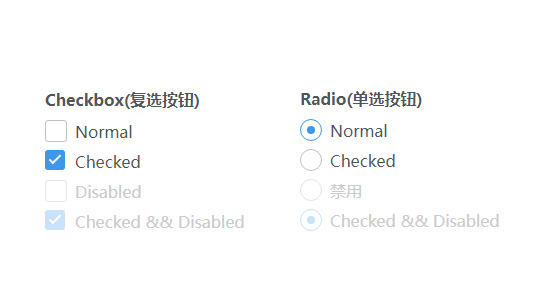 纯css checkbox复选框与radio单选框美化