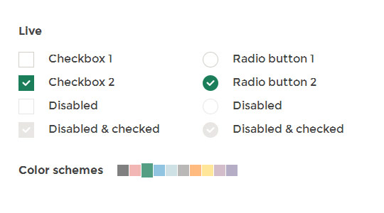 自定义checkbox和radio的样式 可以换肤