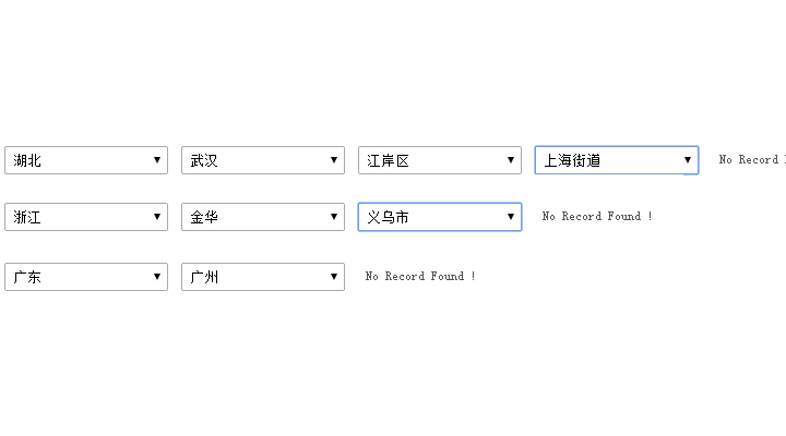 ajax php mysql无限级联菜单 联动菜单 二级联动 三级联动菜单