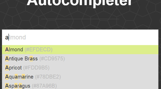 jQuery自动完成插件autocompleter