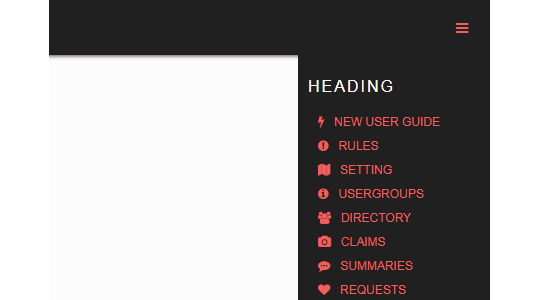 侧边栏隐藏菜单